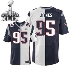 New England Patriots Chandler Jones Official Nike Two Tone Elite Adult Team/Road Super Bowl XLIX NFL Jersey