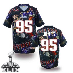 New England Patriots Chandler Jones Official Nike Navy Blue Elite Adult Fanatical Version Super Bowl XLIX NFL Jersey