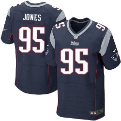 New England Patriots Chandler Jones Official Nike Navy Blue Elite Adult Home NFL Jersey