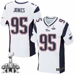 New England Patriots Chandler Jones Official Nike White Elite Adult Road Super Bowl XLIX NFL Jersey