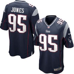 New England Patriots Chandler Jones Official Nike Navy Blue Game Adult Home NFL Jersey