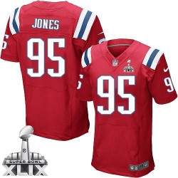 New England Patriots Chandler Jones Official Nike Red Elite Adult Alternate Super Bowl XLIX NFL Jersey