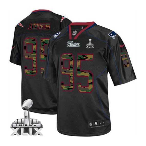 New England Patriots Chandler Jones Official Nike Black Limited Adult Camo Fashion Super Bowl XLIX NFL Jersey