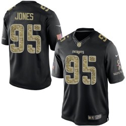 New England Patriots Chandler Jones Official Nike Black Limited Adult Salute to Service NFL Jersey