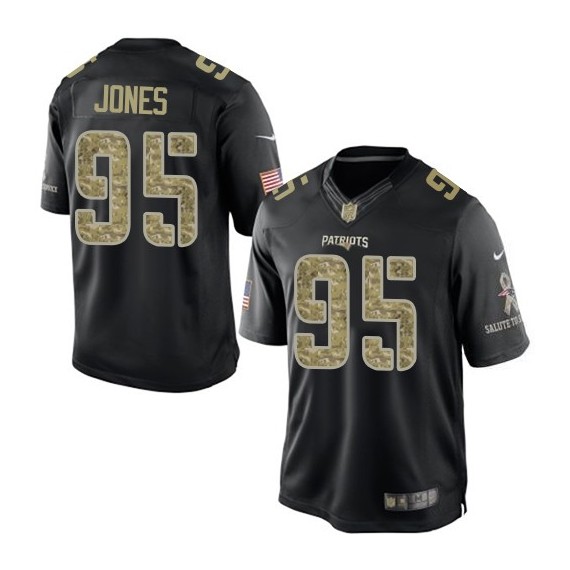 New England Patriots Chandler Jones Official Nike Black Limited Adult Salute to Service NFL Jersey