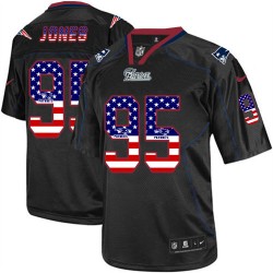 New England Patriots Chandler Jones Official Nike Black Limited Adult USA Flag Fashion NFL Jersey