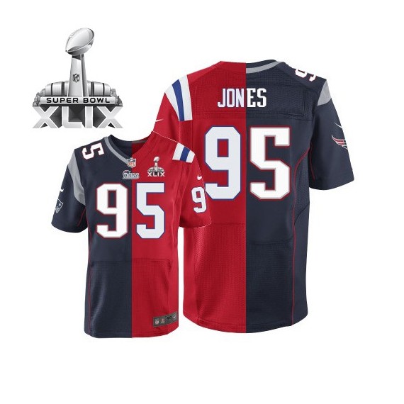 New England Patriots Chandler Jones Official Nike Two Tone Limited Adult Team/Alternate Super Bowl XLIX NFL Jersey