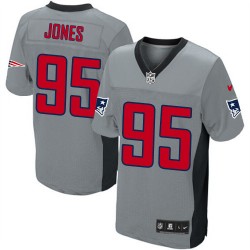 New England Patriots Chandler Jones Official Nike Grey Shadow Limited Adult NFL Jersey