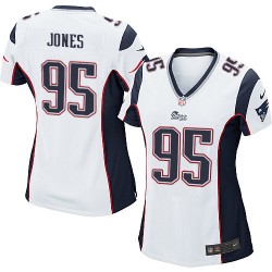 New England Patriots Chandler Jones Official Nike White Game Women's Road NFL Jersey