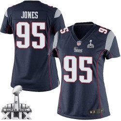New England Patriots Chandler Jones Official Nike Navy Blue Limited Women's Home Super Bowl XLIX NFL Jersey