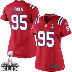 New England Patriots Chandler Jones Official Nike Red Limited Women's Alternate Super Bowl XLIX NFL Jersey