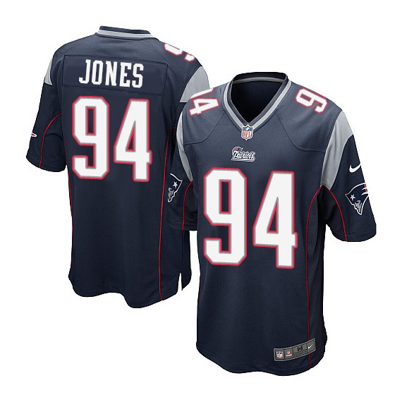 New England Patriots Chris Jones Official Nike Navy Blue Game Adult Home NFL Jersey
