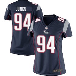 New England Patriots Chris Jones Official Nike Navy Blue Limited Women's Home NFL Jersey