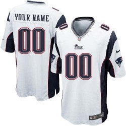 Nike New England Patriots Youth Customized Limited White Road Jersey