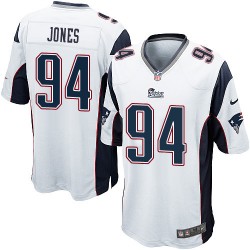 New England Patriots Chris Jones Official Nike White Elite Youth Road NFL Jersey