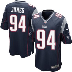 New England Patriots Chris Jones Official Nike Navy Blue Elite Youth Home NFL Jersey