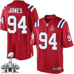 New England Patriots Chris Jones Official Nike Red Elite Youth Alternate Super Bowl XLIX NFL Jersey