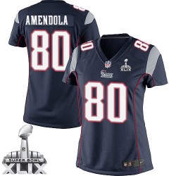 New England Patriots Danny Amendola Official Nike Navy Blue Elite Women's Home Super Bowl XLIX NFL Jersey