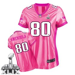 New England Patriots Danny Amendola Official Nike Pink Elite Women's New Be Luv'd Super Bowl XLIX NFL Jersey