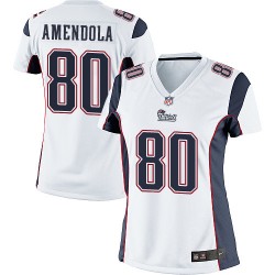 New England Patriots Danny Amendola Official Nike White Limited Women's Road NFL Jersey