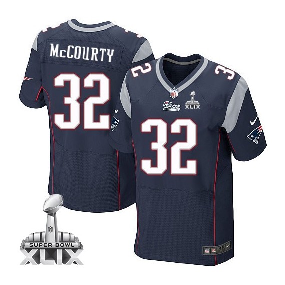 New England Patriots Devin McCourty Official Nike Navy Blue Elite Adult Home Super Bowl XLIX NFL Jersey