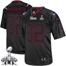 New England Patriots Devin McCourty Official Nike Lights Out Black Elite Adult Super Bowl XLIX NFL Jersey