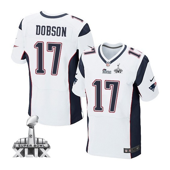 New England Patriots Aaron Dobson Official Nike White Elite Adult Road Super Bowl XLIX NFL Jersey