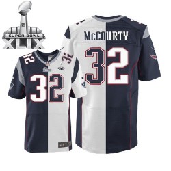 New England Patriots Devin McCourty Official Nike Two Tone Elite Adult Team/Road Super Bowl XLIX NFL Jersey