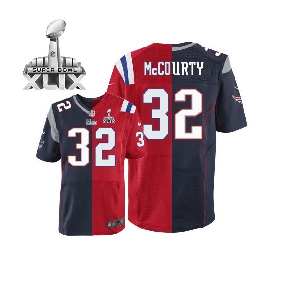 New England Patriots Devin McCourty Official Nike Two Tone Limited Adult Team/Alternate Super Bowl XLIX NFL Jersey