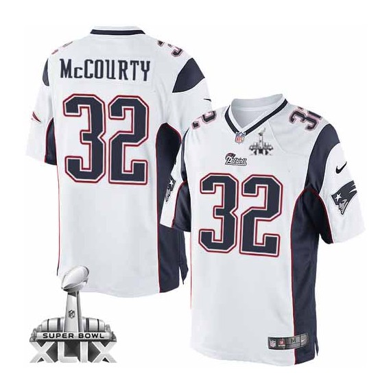 New England Patriots Devin McCourty Official Nike White Limited Adult Road Super Bowl XLIX NFL Jersey