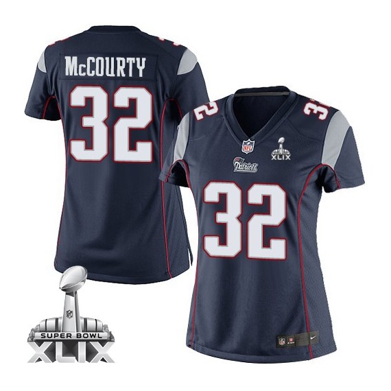 New England Patriots Devin McCourty Official Nike Navy Blue Elite Women's Home Super Bowl XLIX NFL Jersey