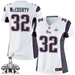 New England Patriots Devin McCourty Official Nike White Limited Women's Road Super Bowl XLIX NFL Jersey