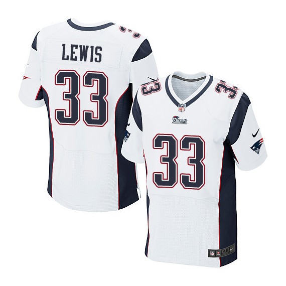 New England Patriots Dion Lewis Official Nike White Elite Adult Road NFL Jersey