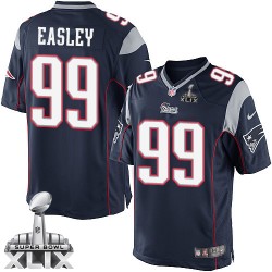 New England Patriots Dominique Easley Official Nike Navy Blue Limited Adult Home Super Bowl XLIX NFL Jersey