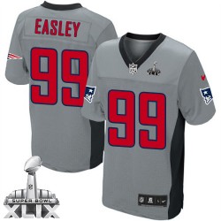 New England Patriots Dominique Easley Official Nike Grey Shadow Limited Adult Super Bowl XLIX NFL Jersey