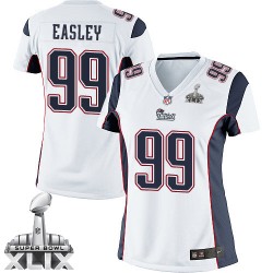 New England Patriots Dominique Easley Official Nike White Elite Women's Road Super Bowl XLIX NFL Jersey