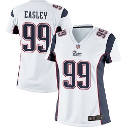New England Patriots Dominique Easley Official Nike White Elite Women's Road NFL Jersey