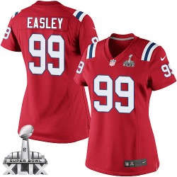 New England Patriots Dominique Easley Official Nike Red Limited Women's Alternate Super Bowl XLIX NFL Jersey