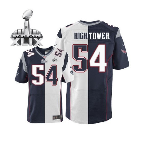 New England Patriots Dont'a Hightower Official Nike Two Tone Elite Adult Team/Road Super Bowl XLIX NFL Jersey