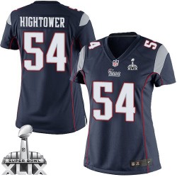 New England Patriots Dont'a Hightower Official Nike Navy Blue Elite Women's Home Super Bowl XLIX NFL Jersey