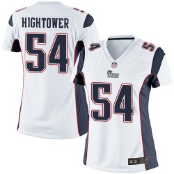 New England Patriots Dont'a Hightower Official Nike White Limited Women's Road NFL Jersey