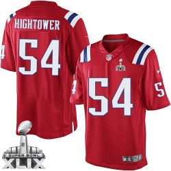 New England Patriots Dont'a Hightower Official Nike Red Elite Youth Alternate Super Bowl XLIX NFL Jersey