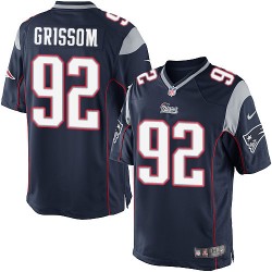 New England Patriots Geneo Grissom Official Nike Navy Blue Limited Adult Home NFL Jersey