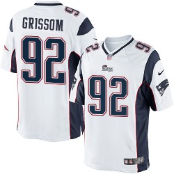 New England Patriots Geneo Grissom Official Nike White Limited Adult Road NFL Jersey