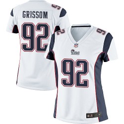 New England Patriots Geneo Grissom Official Nike White Limited Women's Road NFL Jersey