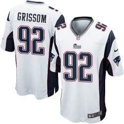 New England Patriots Geneo Grissom Official Nike White Game Youth Road NFL Jersey