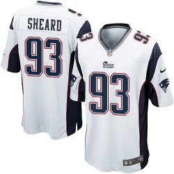 New England Patriots Jabaal Sheard Official Nike White Game Adult Road NFL Jersey