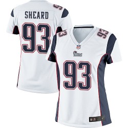 New England Patriots Jabaal Sheard Official Nike White Elite Women's Road NFL Jersey