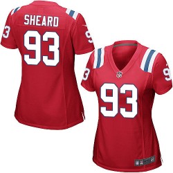 New England Patriots Jabaal Sheard Official Nike Red Game Women's Alternate NFL Jersey