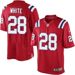New England Patriots James White Official Nike White Limited Youth Red Alternate NFL Jersey